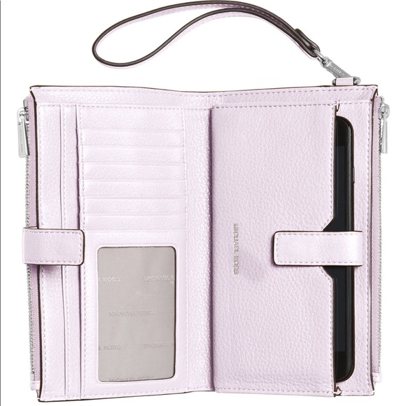 New Michael Kors jet set large double zipper wristlet wallet - Picture 4 of 12